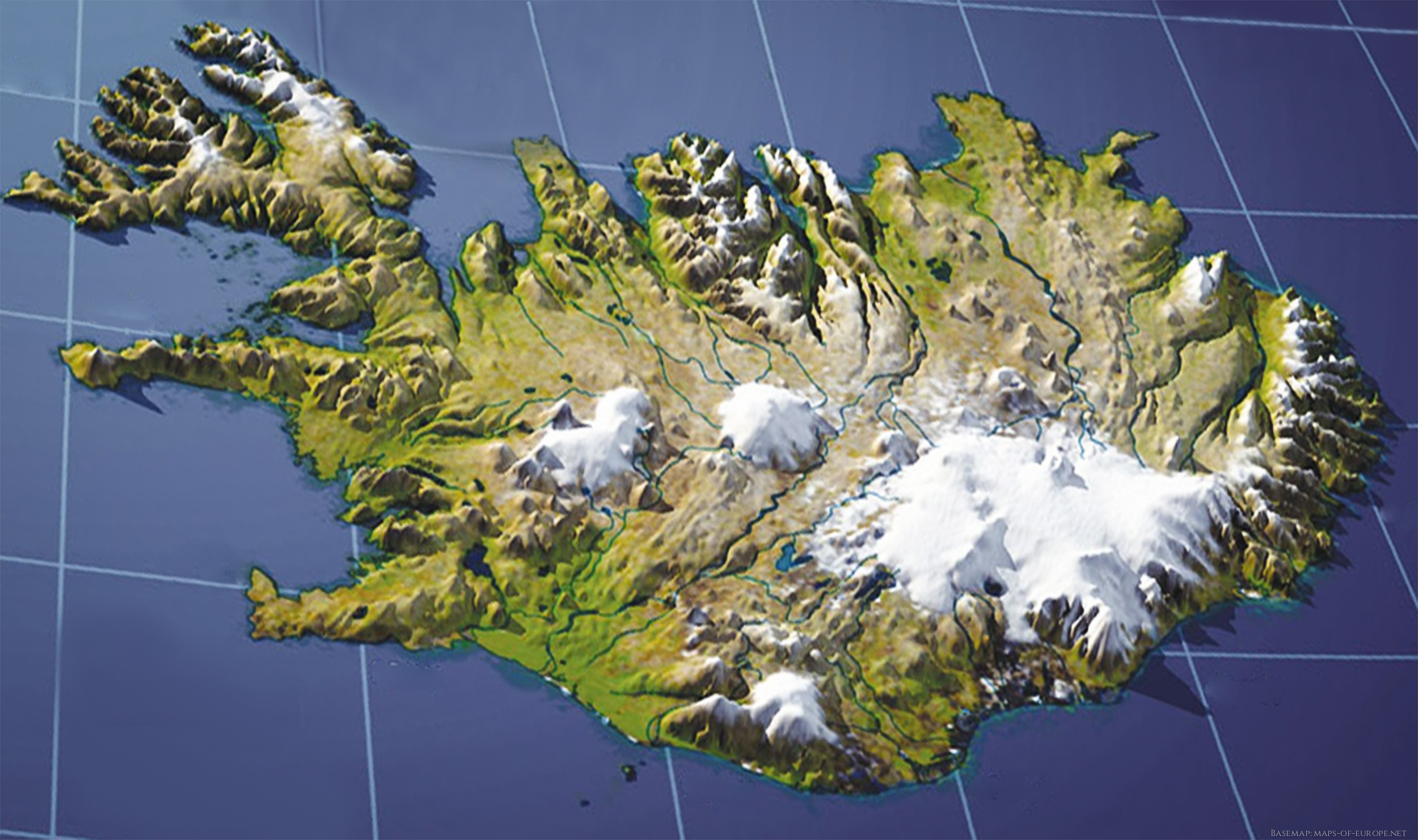 Blueprint Global Map Iceland Fjallabak Blueprint Global Map Iceland